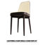 Chaises de salle à manger modernes en cuir PU (2), coussins moelleux, pieds en métal noir pour une pièce décontractée (beige et 2 chaises, cuir exquis, conférence luxueuse et-82513264