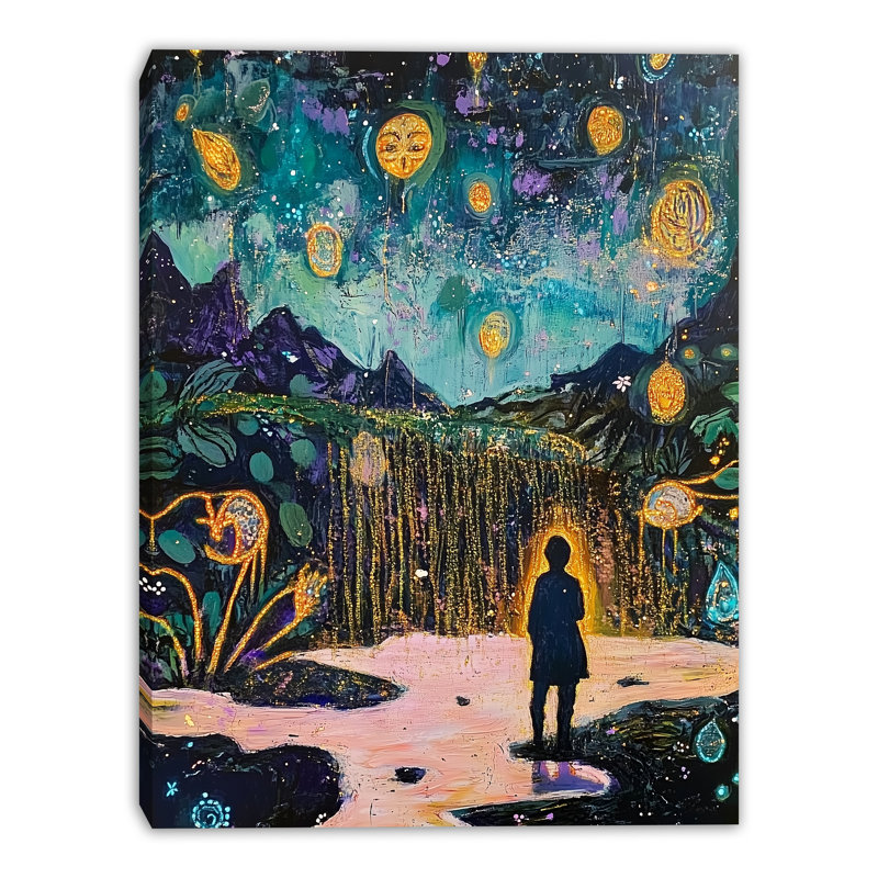 «Lantern Forest Path», art mural sur toile tendue, H 36 po x l 24 po x P 1,5 po