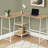 Computer Desk, Home Office, Corner, Storage Shelves, L Shape, Work, Laptop, Metal-762128799