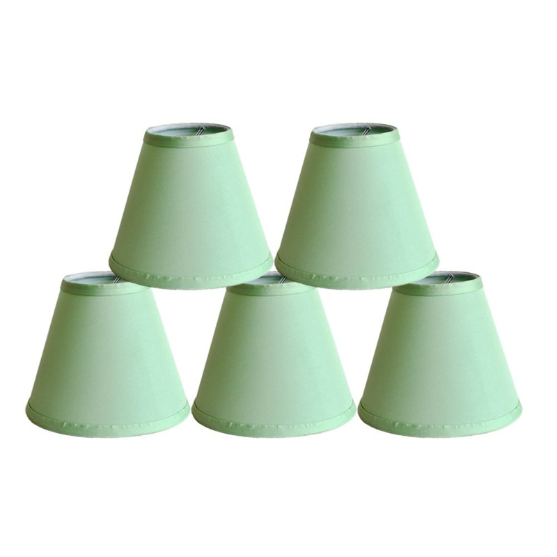 Abat-jour empire en satin 6 po, Vert olive