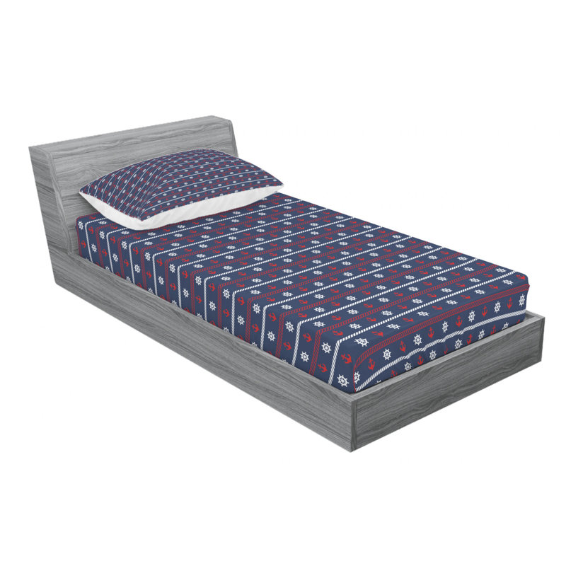 Microfiber Patterned Sheet Set, Twin Sheet Set + Fitted Sheet + 1 Pillowcase