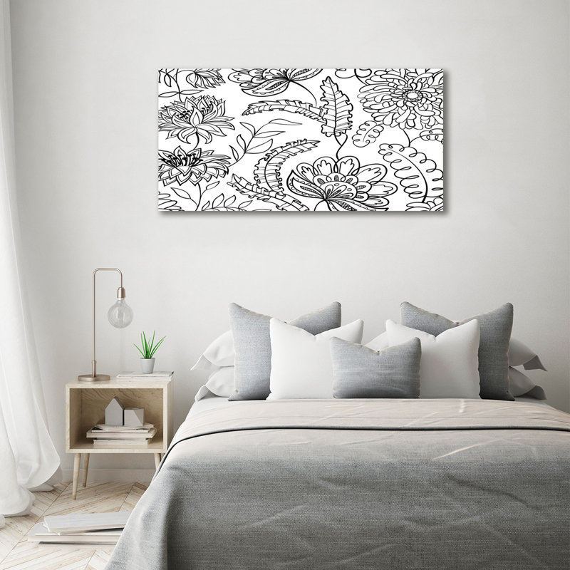 Floral Pattern - Print, 70cm H x 140cm W x 2cm D, Canvas