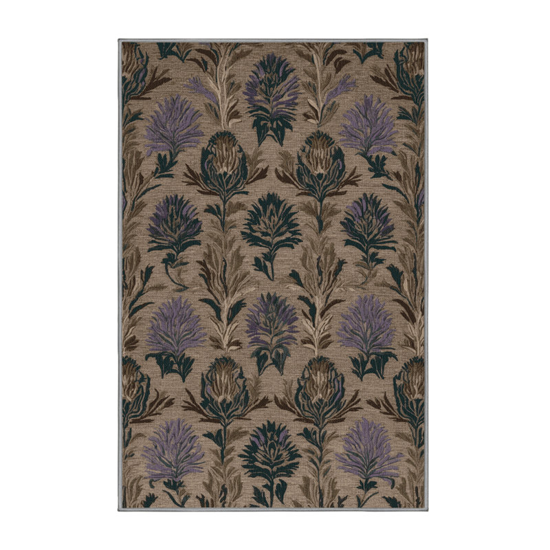  Tapis lavable avec légumes topinambours, Rectangle 7 pi x 9 pi
