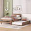 Structure de lit plateforme en bois avec lit gigogne-1497852847