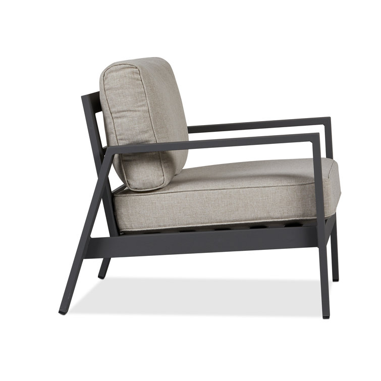 outdoor metal chair with cushion