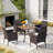 4 - Person Patio Dining Set with Square Table , Cushions Included