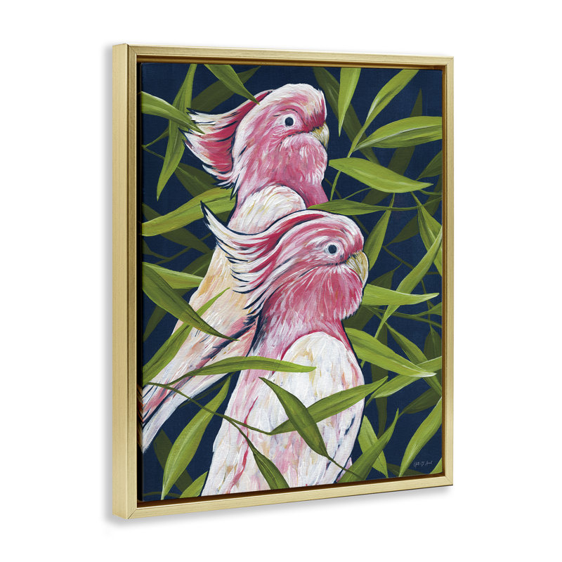  «Tropical Paradise Cockatoo Floater», art mural sur toile par Yvette St. Amant, H 21 po x l 17 po