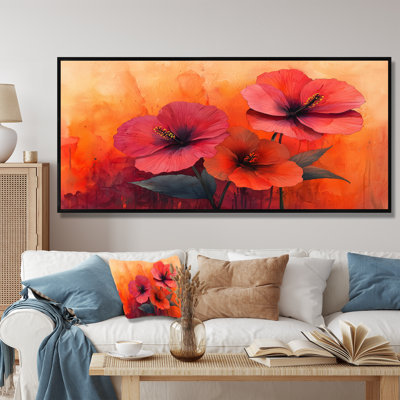 Corsus Vivid Hues Hibiscus liquide Harmony II - Hibiscus, art mural