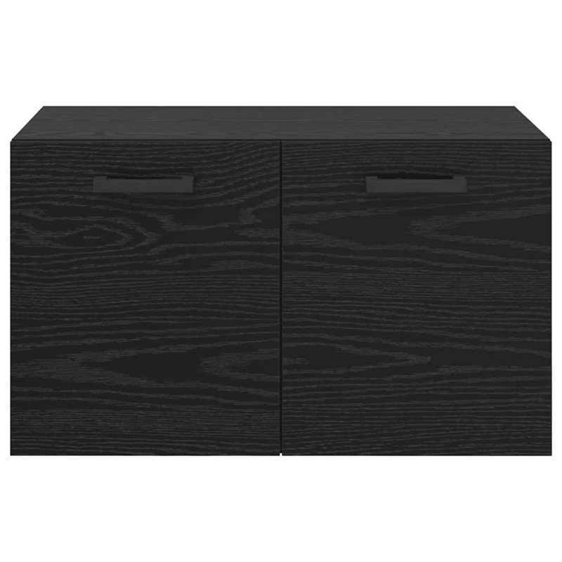 vidaXL Wall-Mounted Cabinet Wall-mounted Engineered Wood Storage Indoor Modern, Black Oak
