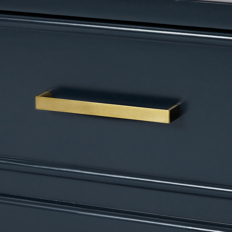 43'' Single Bathroom Vanity with White Quartz Top, Midnight Blue