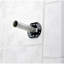 Tringle à rideau de douche courbée à longueur fixe à fixation fixe pour salle de bain, finition chrome-127701552