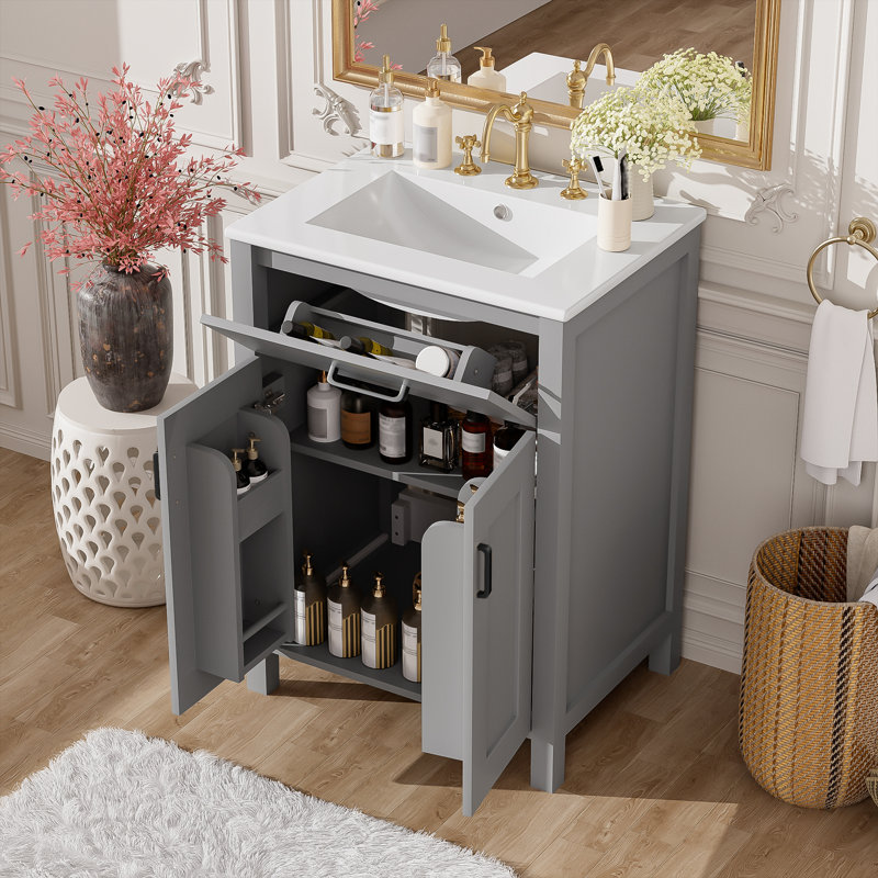Ensemble de meuble-lavabo 24 po avec lavabo en céramique