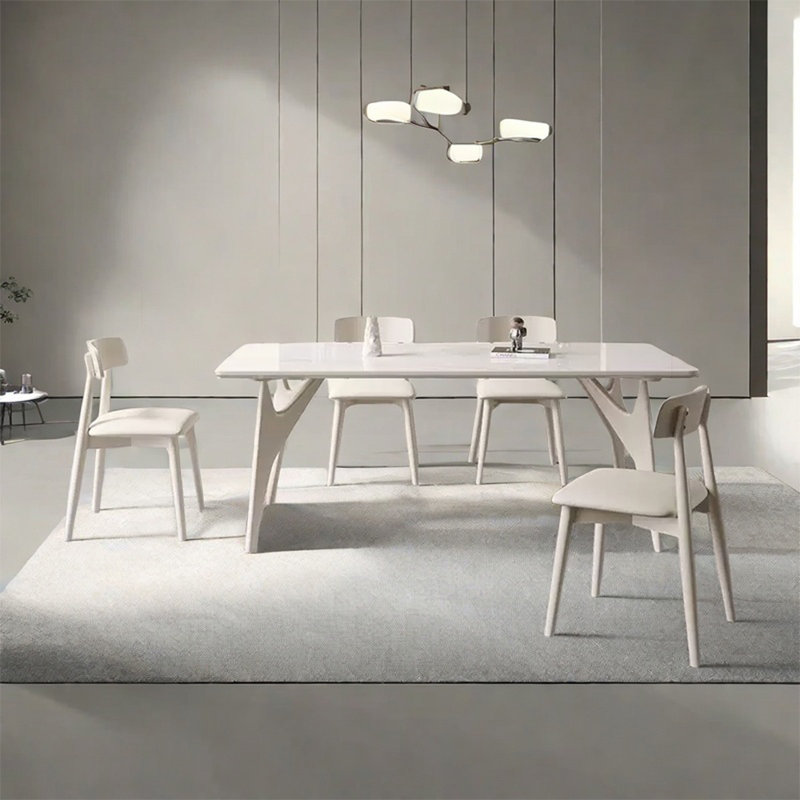 Table de salle à manger simple en pierre, H 29,52 po x L 70,86 po x l 35,43 po