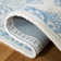 Cuvier Hand Tufted Wool Cotton Oriental Rug in Blue/Ivory