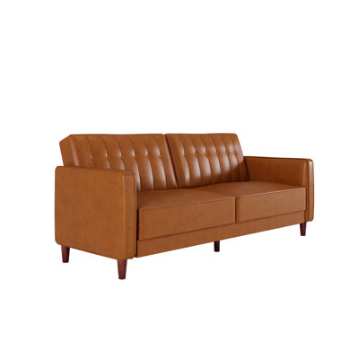 Seylow 81.5'' Faux Leather Convertible Sofa