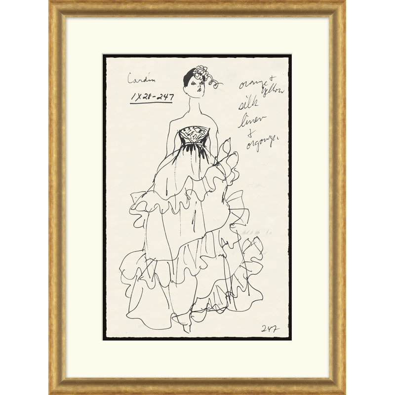 Vintage Fashion Sketches Print by Esther Larson