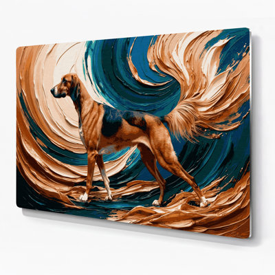 Dogs Afghan Hound Gray Metal Wall Art