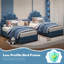 Cadre de lit simple pour enfants - Tête de lit en velours de style princesse avec 2 tiroirs de rangement. Structure de lit tapissier avec support en lattes de bois-2000523495