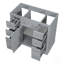 Meuble-lavabo 36 po sans lavabo, base d'armoire seulement, une armoire et six tiroirs-944197055