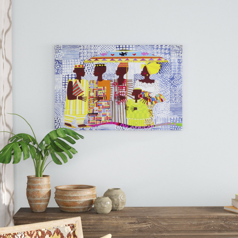 We Are African People by Varnette Honeywood - Painting on Canvas, 61cm H x 91cm W, Wrapped Canvas