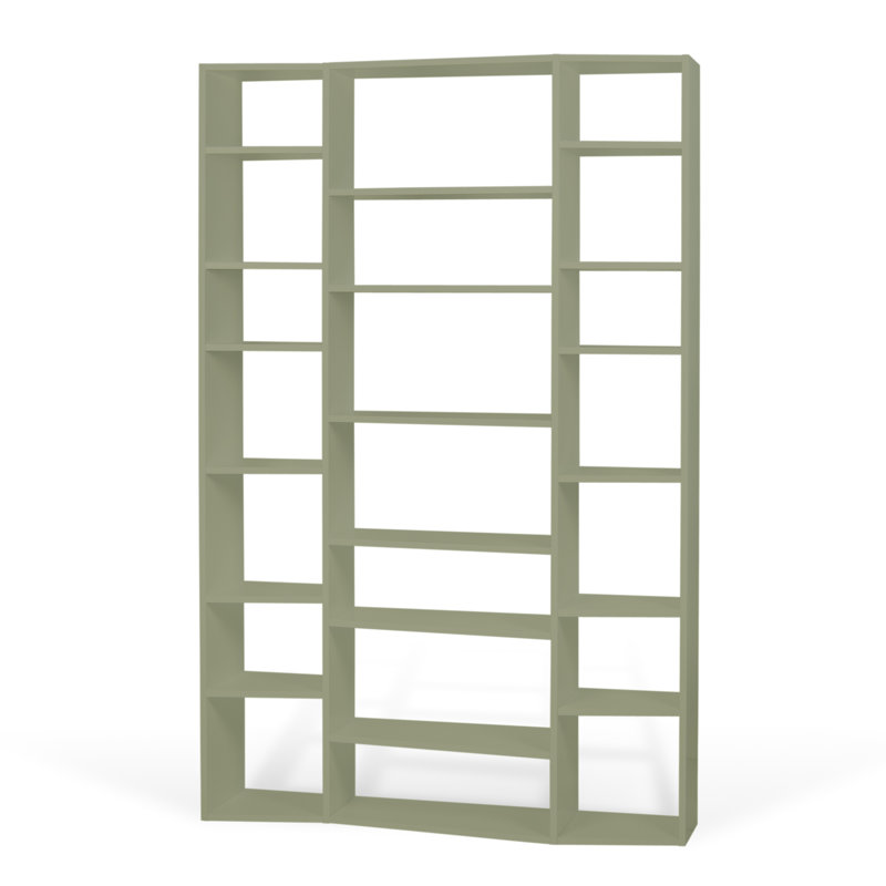 Valsa Geometric Bookcase, Matte Grey