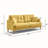 70.1" Living Space Sofa 3 Seater With Waterproof Fabric , Usb Charge Port-252876374