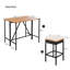 Ensemble de table de bar 10 pièces et huit tabourets avec coussins, ensemble bistro haut