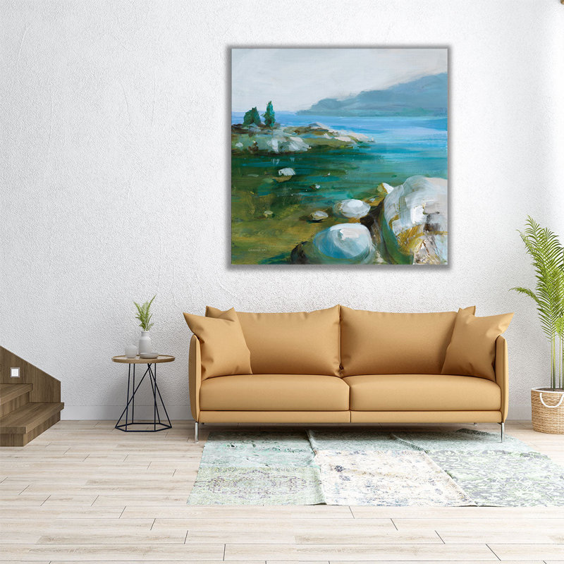 Western Lake I - reproduction d'art sur toile, H 40 po x l 40 po