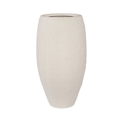 Pot à fleurs Aera, blanc cassé, grand