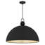 Luminaire suspendu noir mat 4 lumières Braylon