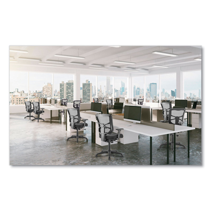 Black Mesh Executive Swivel Chair with Adjustable Arms
