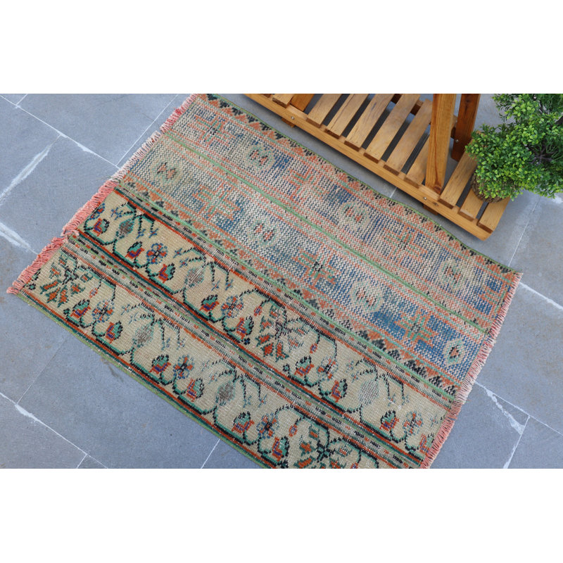 Tapis de salle de bain turc rétro fait à la main: petit tapis de porte oriental au design unique - 5956313429054ED8960FEF392C991D07
