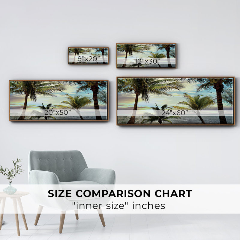 Honduras Sunset- Framed Canvas, 20" H x 50" W
