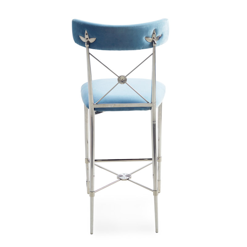 Rider Counter Stool, Nickel, Rialto Sky
