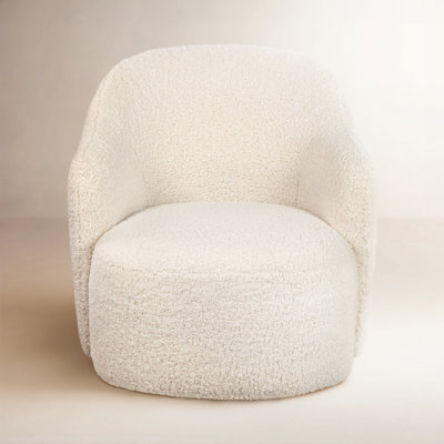 Upholstered Swivel Barrel Chair