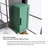 13.78 In. W Wall Mounted Bath Vanity Side Cabinet in Green