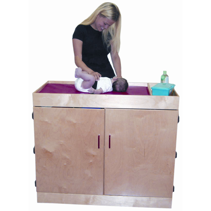 Deluxe Greenguard Gold Certified Changing Table with Pad, Natural