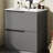 30" Bathroom Vanity In Gray, With Ceramic Sink, Dual System, Soft Close Function, Fluted Design, Spill Basin, 8" Pre-Drilled Faucet Holes, 17.5" , -Proof Structure Gray Extension Drawers, Slides,-1422153237