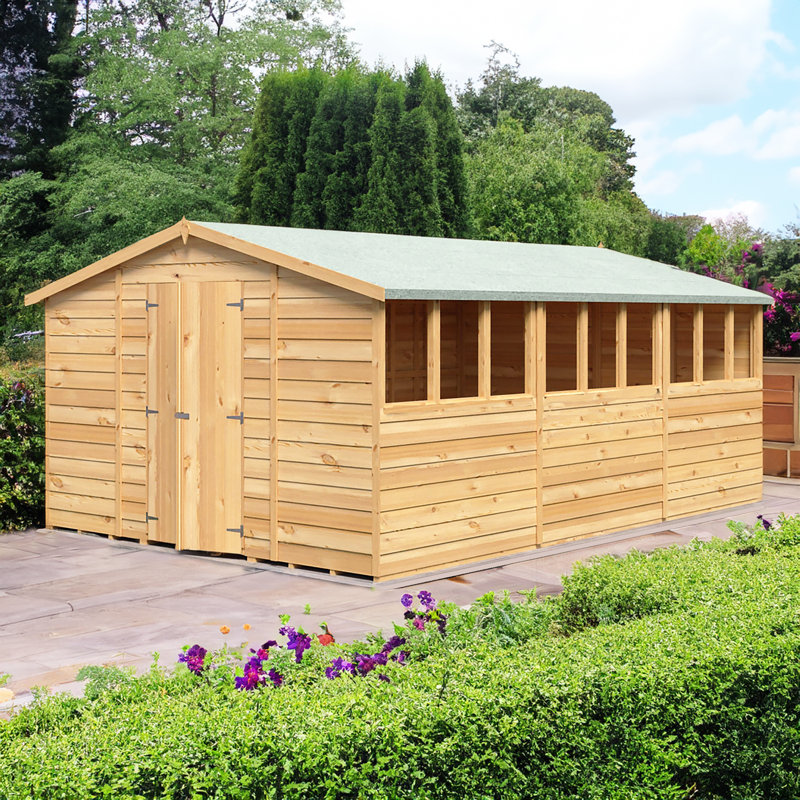 Garden Value 10 ft. W x 15 ft. D Overlap Shed, Yes
