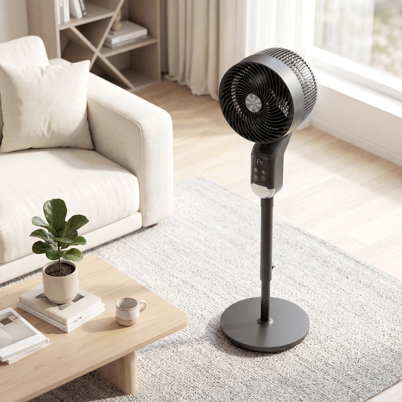 Air Circulator Fan, Black/Silver