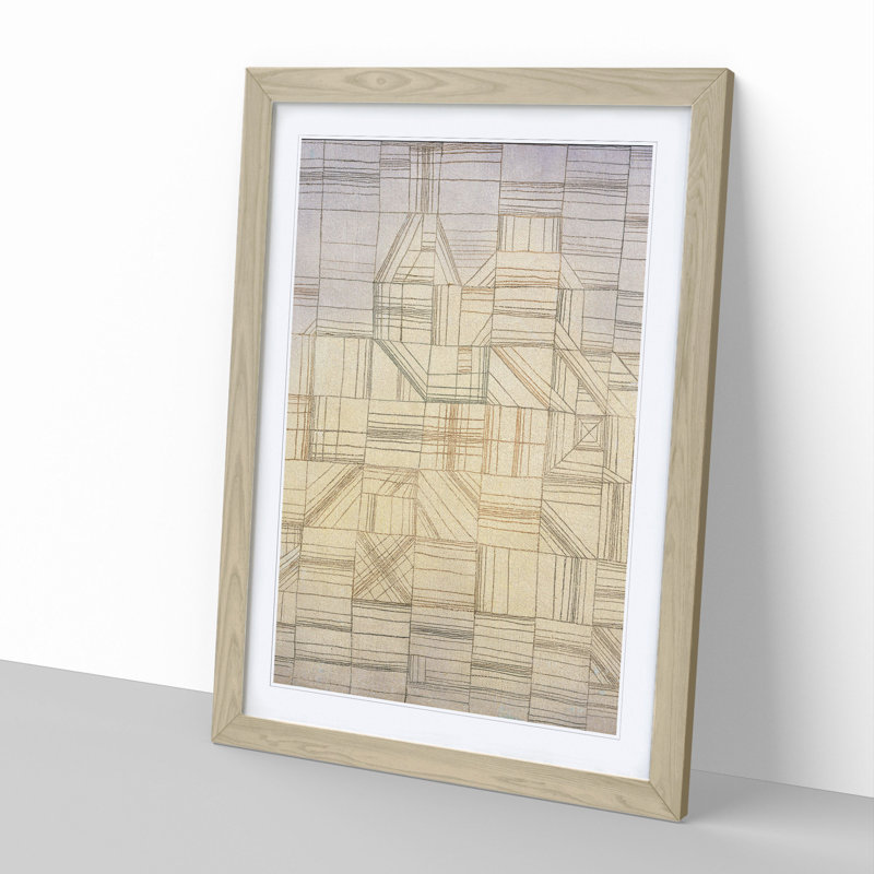 Variations by Paul Klee - Picture Frame Painting, 36cm H x 27cm W x 2cm D, Oak Framed