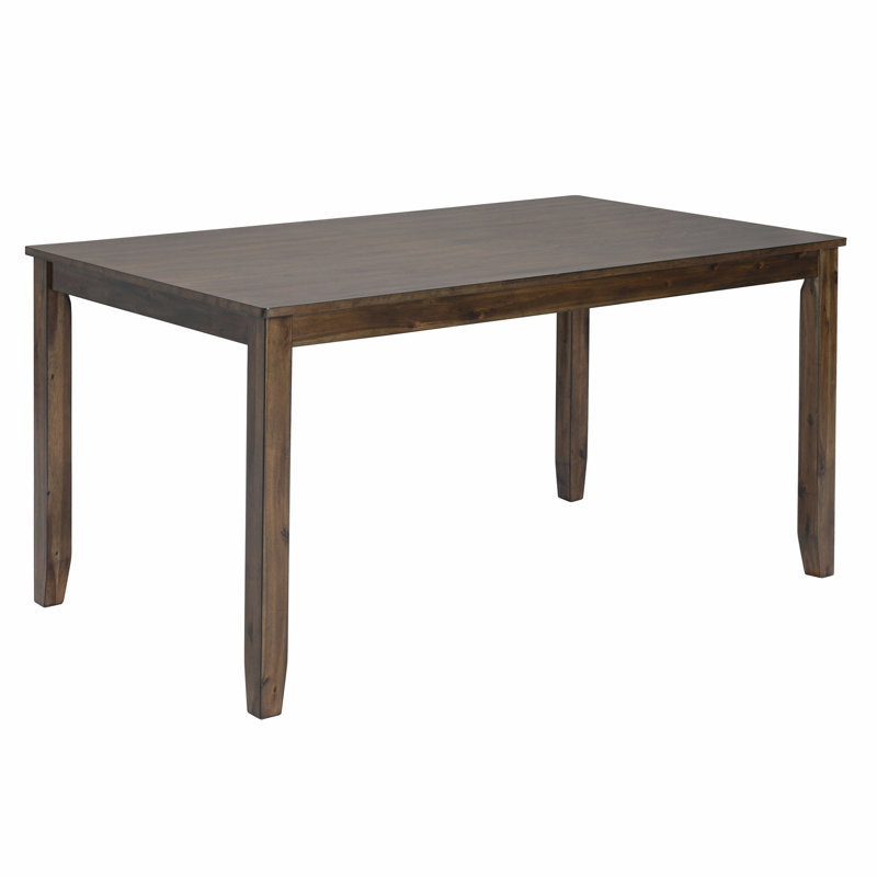 Table de salle à manger en bois rectangulaire, table de cuisine pour petit espace, table de salle à manger pour 4 personnes, noyer SEULEMENT LA TABLE