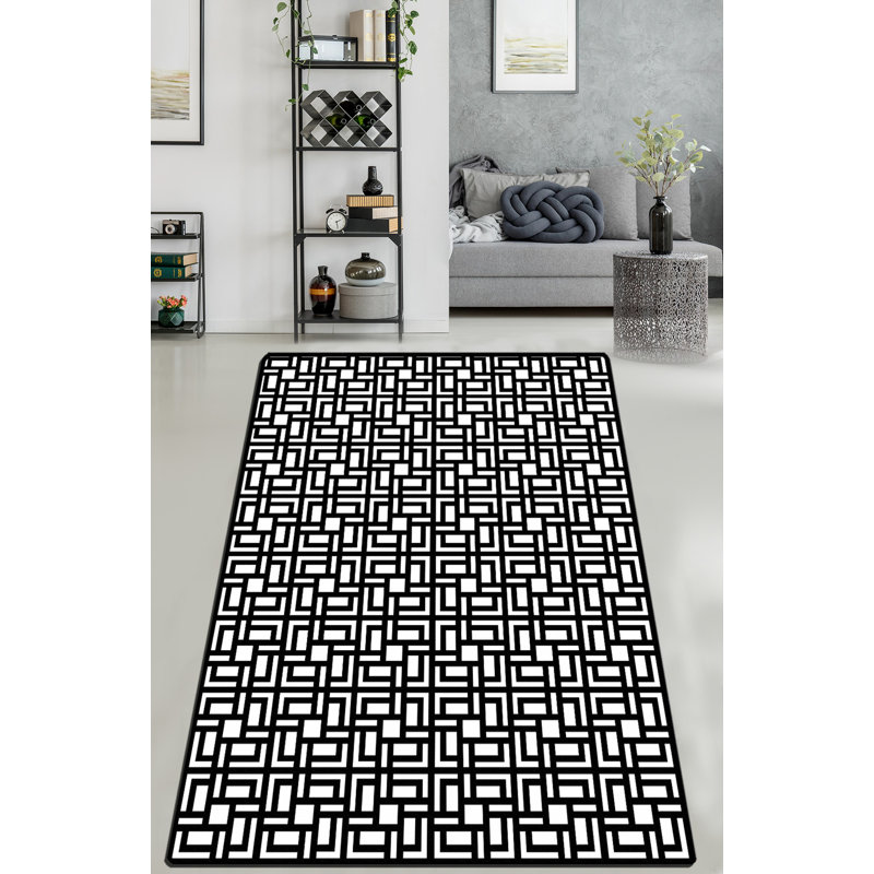 Etherine Abstract Shag Area Rug, Rectangle 100 x 150cm