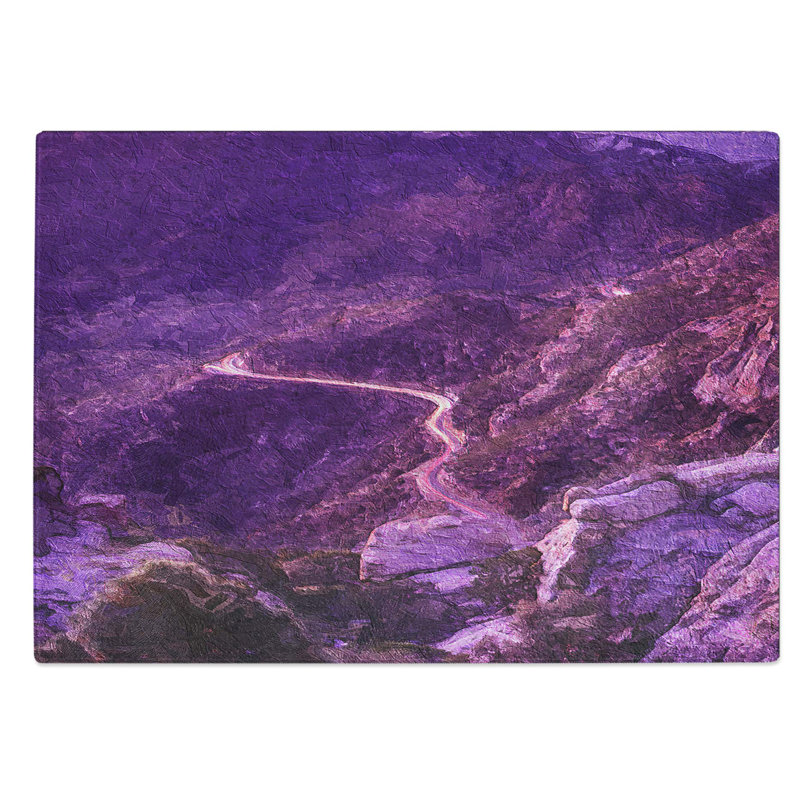 Tempered Glass Road to Mount Lemmon in Arizona Chopping Board, 28.5 cm W x 20 cm L