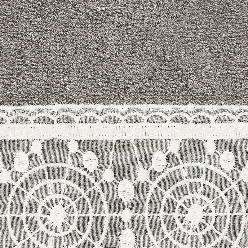 Ensemble de serviettes 3 pièces , Gris / blanc