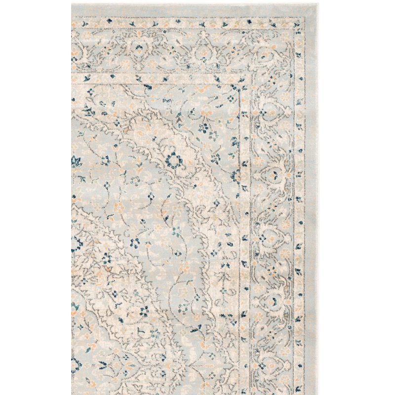 Tapis gris clair / crème Annette, Rectangle 4 pi x 6 pi