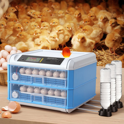 120 Egg Incubators for Hatching Eggs, Large Automatic Egg Incubators with Automatic Egg Turning & Temperature Control, Smart Poultry Hatcher for Chicken Duck Goose Quail Bird