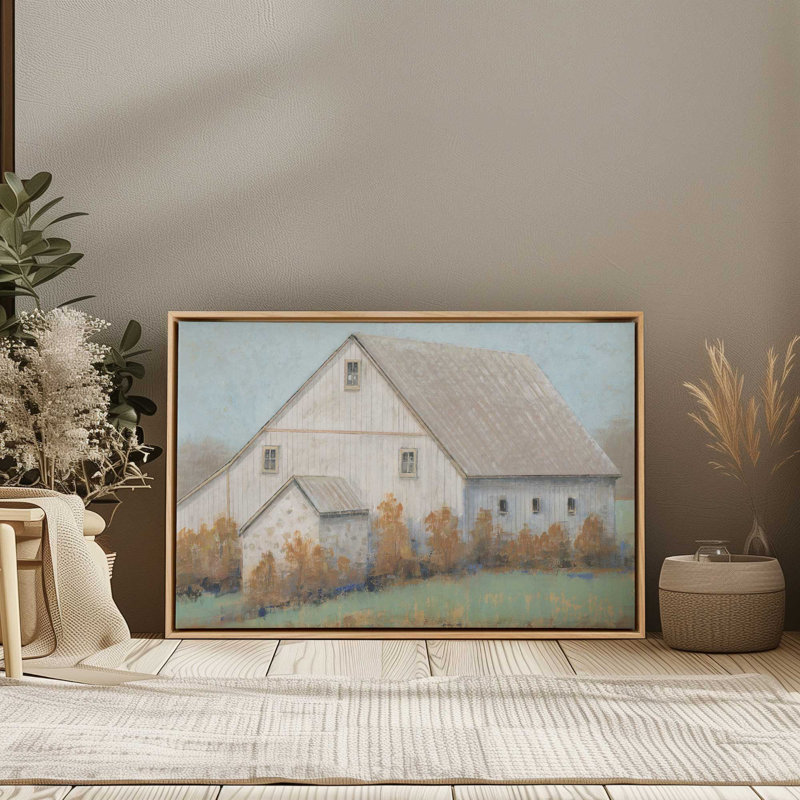 Farmstead Memories v1, reproduction sur toile, Cadre flottant noir satiné, H 32,75 po x l 48,75 po x P 1,75 po
