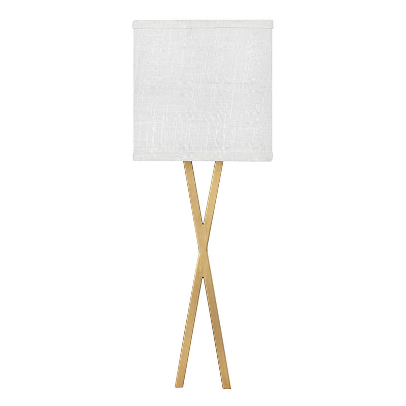 Plafonnier encastré à intensité variable à 1 lumière Axis, Laiton héritage, Blanc cassé