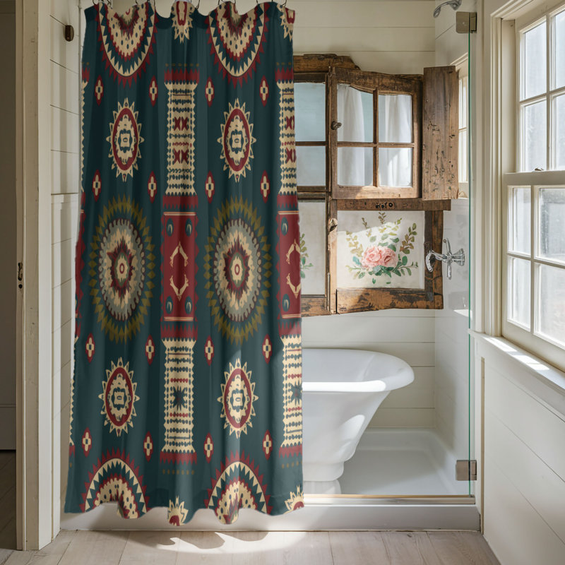 Boho Stars - Premium Shower Curtain, 74" H x 71" W